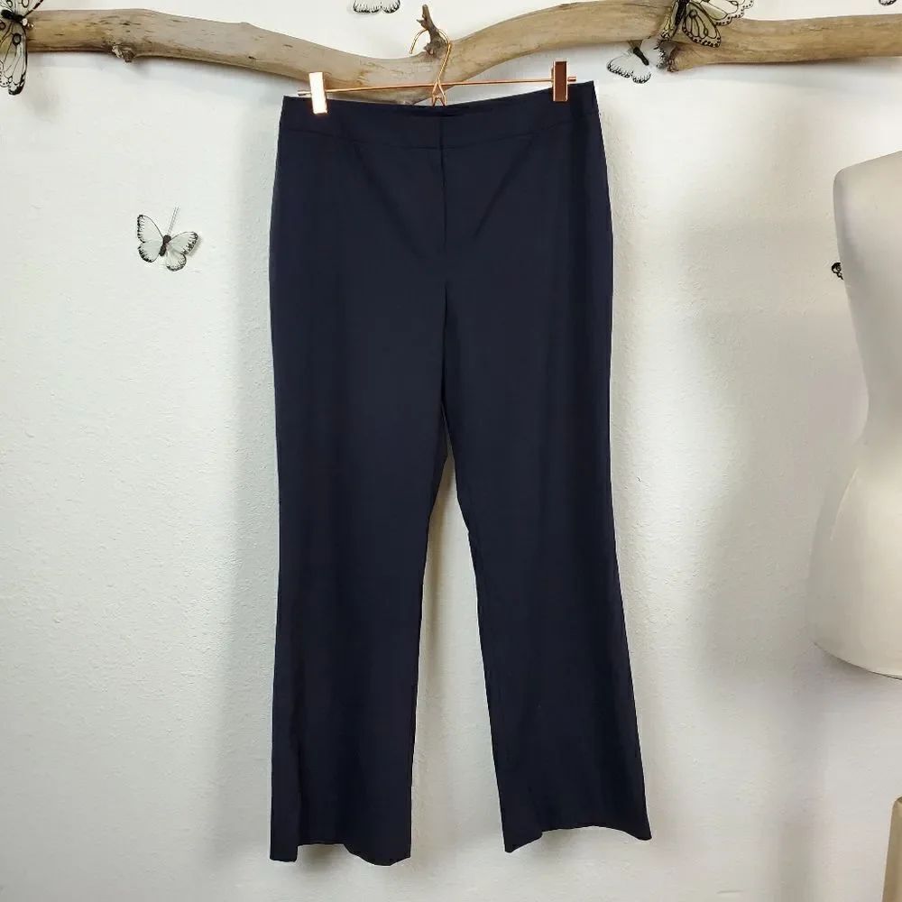 Lafayette 148 navy menswear cut slacks